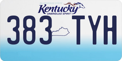 KY license plate 383TYH