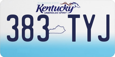 KY license plate 383TYJ