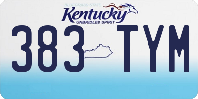 KY license plate 383TYM