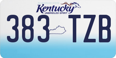 KY license plate 383TZB