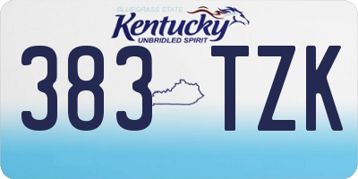 KY license plate 383TZK