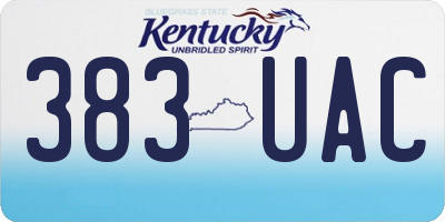 KY license plate 383UAC