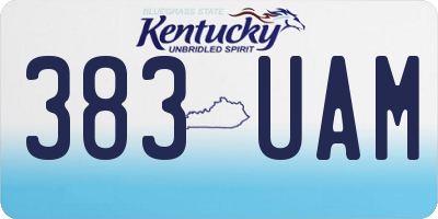 KY license plate 383UAM