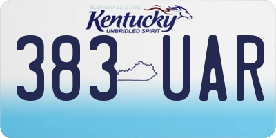 KY license plate 383UAR