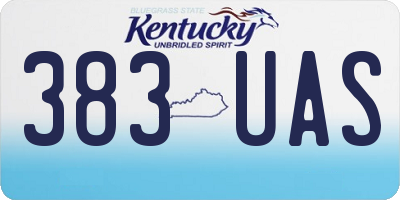 KY license plate 383UAS