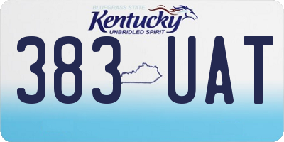 KY license plate 383UAT