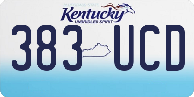 KY license plate 383UCD