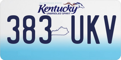 KY license plate 383UKV