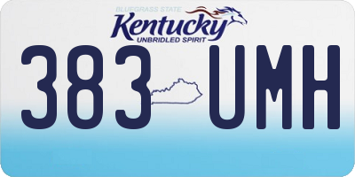 KY license plate 383UMH