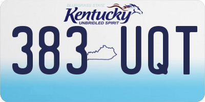KY license plate 383UQT