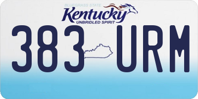 KY license plate 383URM