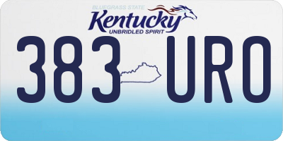 KY license plate 383URO