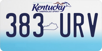 KY license plate 383URV