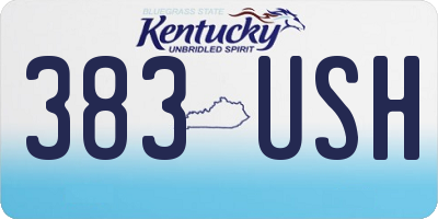 KY license plate 383USH