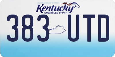 KY license plate 383UTD