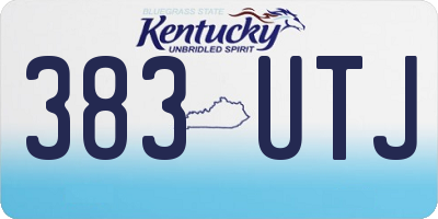 KY license plate 383UTJ