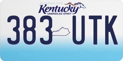 KY license plate 383UTK
