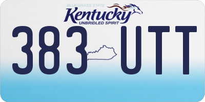 KY license plate 383UTT