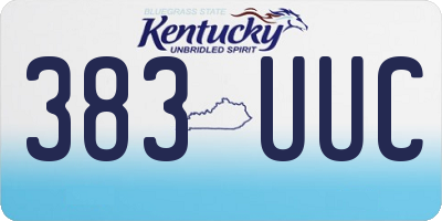 KY license plate 383UUC