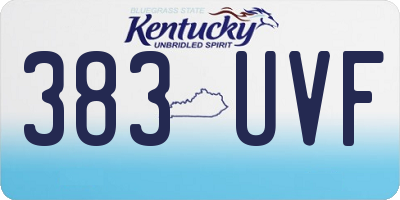 KY license plate 383UVF