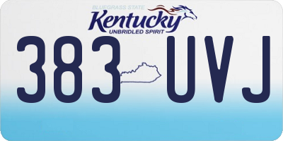 KY license plate 383UVJ