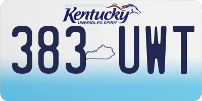 KY license plate 383UWT