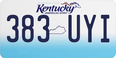 KY license plate 383UYI