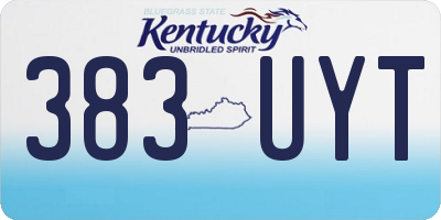 KY license plate 383UYT