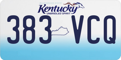 KY license plate 383VCQ