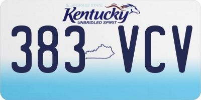 KY license plate 383VCV