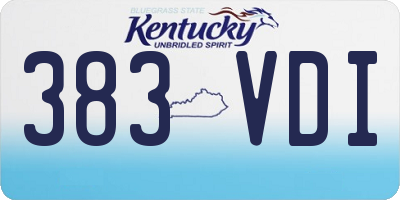 KY license plate 383VDI