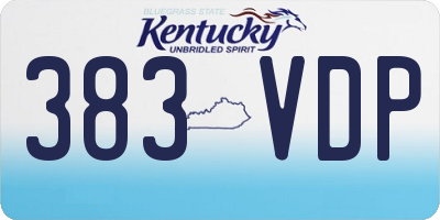 KY license plate 383VDP