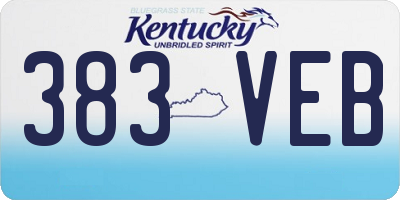 KY license plate 383VEB