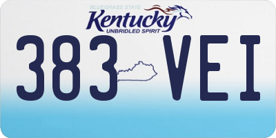 KY license plate 383VEI