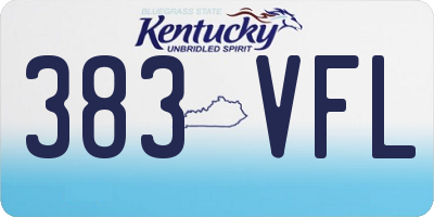 KY license plate 383VFL