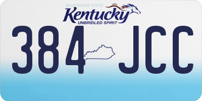 KY license plate 384JCC