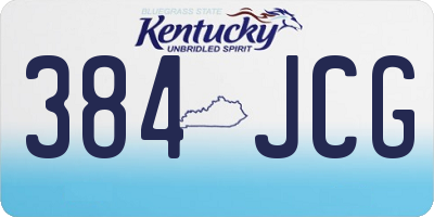 KY license plate 384JCG