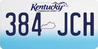 KY license plate 384JCH