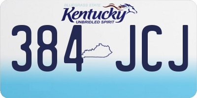 KY license plate 384JCJ