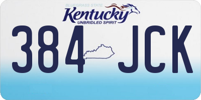 KY license plate 384JCK