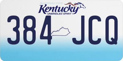 KY license plate 384JCQ