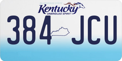 KY license plate 384JCU