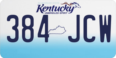 KY license plate 384JCW
