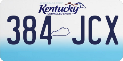 KY license plate 384JCX