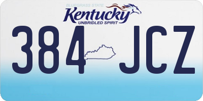 KY license plate 384JCZ