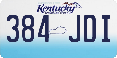 KY license plate 384JDI