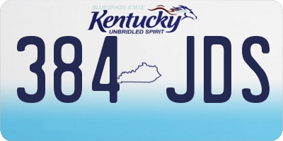 KY license plate 384JDS