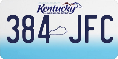 KY license plate 384JFC