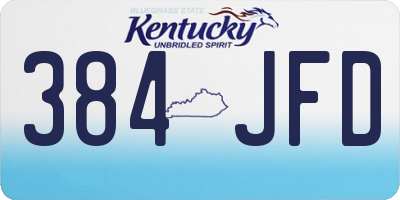 KY license plate 384JFD
