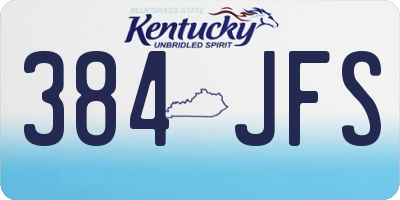 KY license plate 384JFS